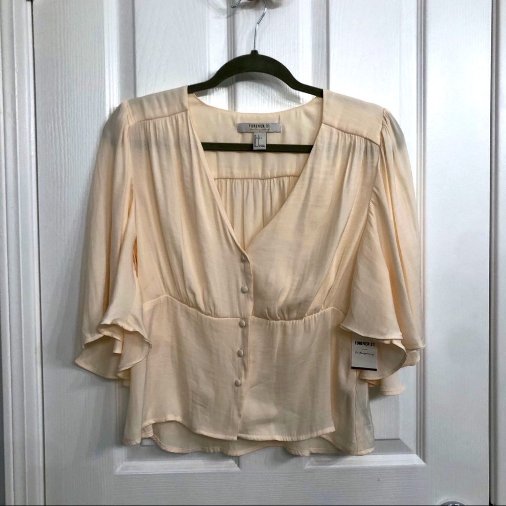 Forever 21 Blush Pink Buttoned Top